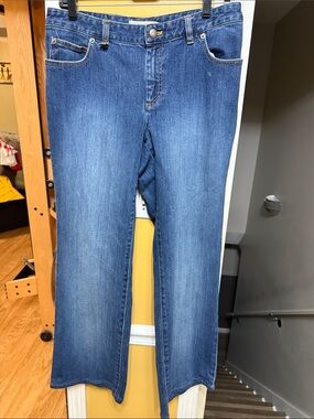 Michael Kors Dark Blue Denim Jeans with Rhinestone Pockets